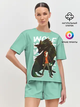 Женская пижама с шортами / Wolf