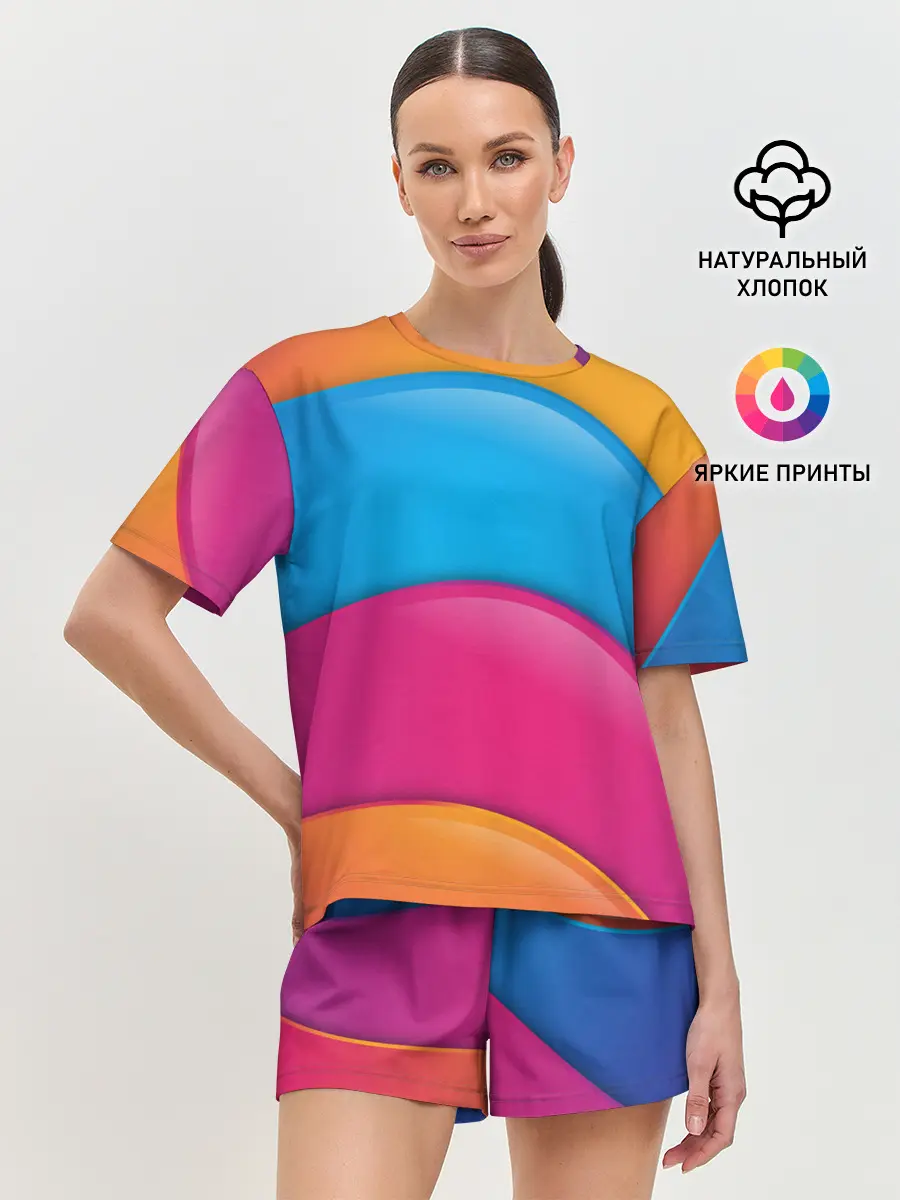 Женская пижама с шортами / Candy rainbow