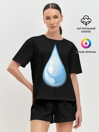 Женская пижама с шортами / Капля воды