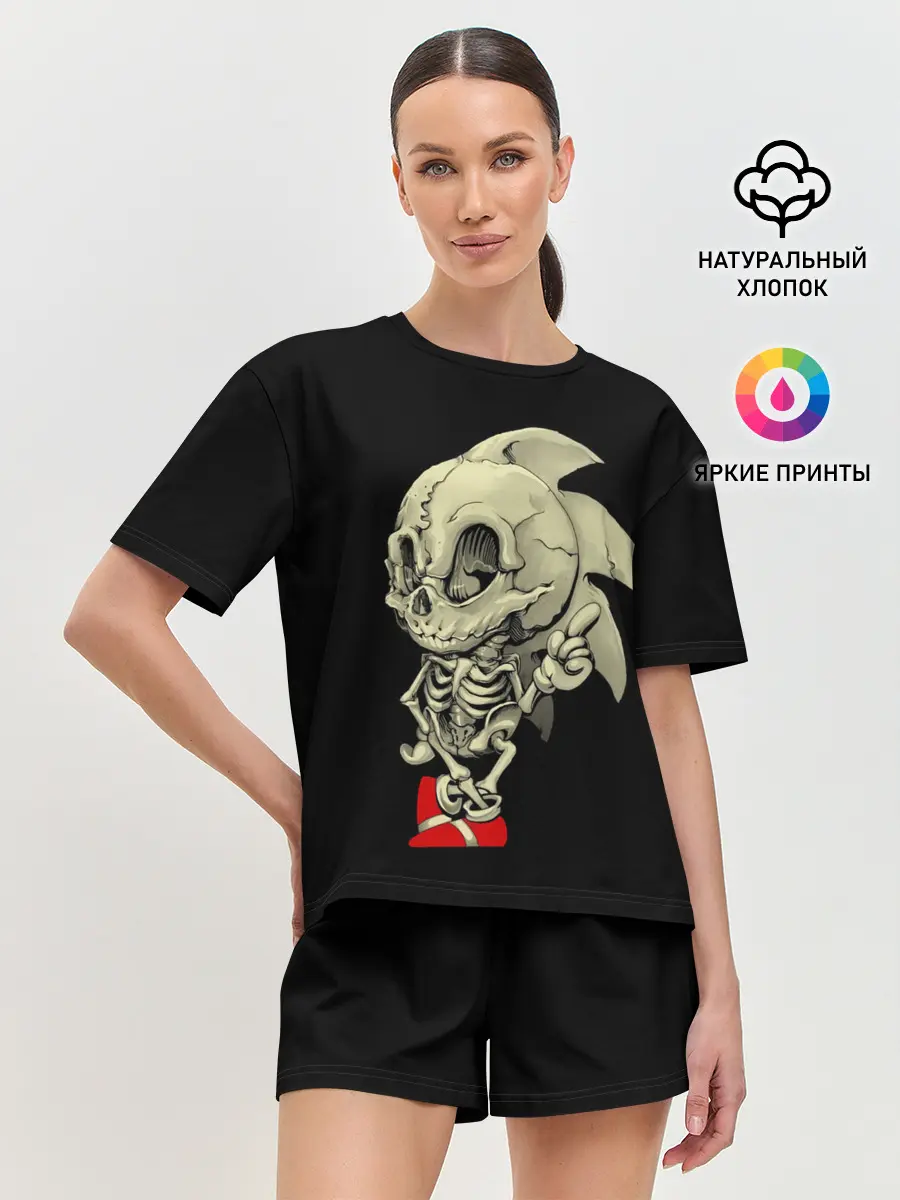 Женская пижама с шортами / Sonic dead inside