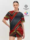Женская пижама с шортами / Black & Red 3D