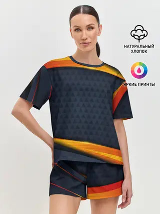Женская пижама с шортами / Sport Dark style