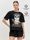 Женская пижама с шортами / Furry wolf