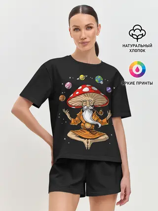Женская пижама с шортами / Космический Гриб Волшебник