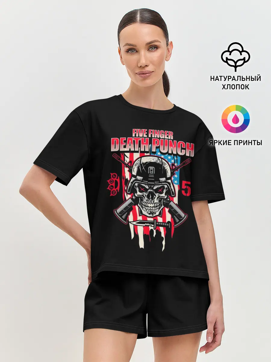 Женская пижама с шортами / 5FDP | Five Finger Death Punch