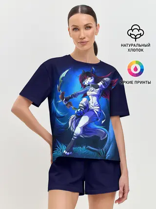 Женская пижама с шортами / Furry warrior