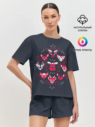 Женская пижама с шортами / Animal Crossing | Deer