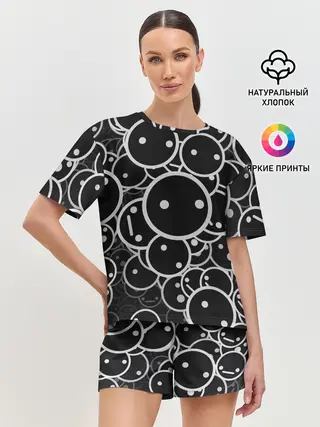 Женская пижама с шортами / Smile Texture