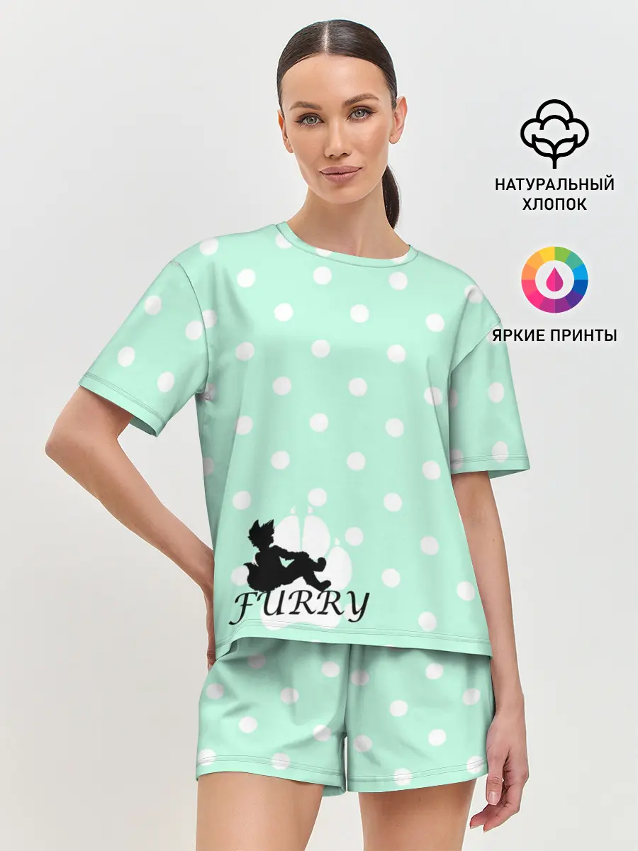 Женская пижама с шортами / Furry Fox