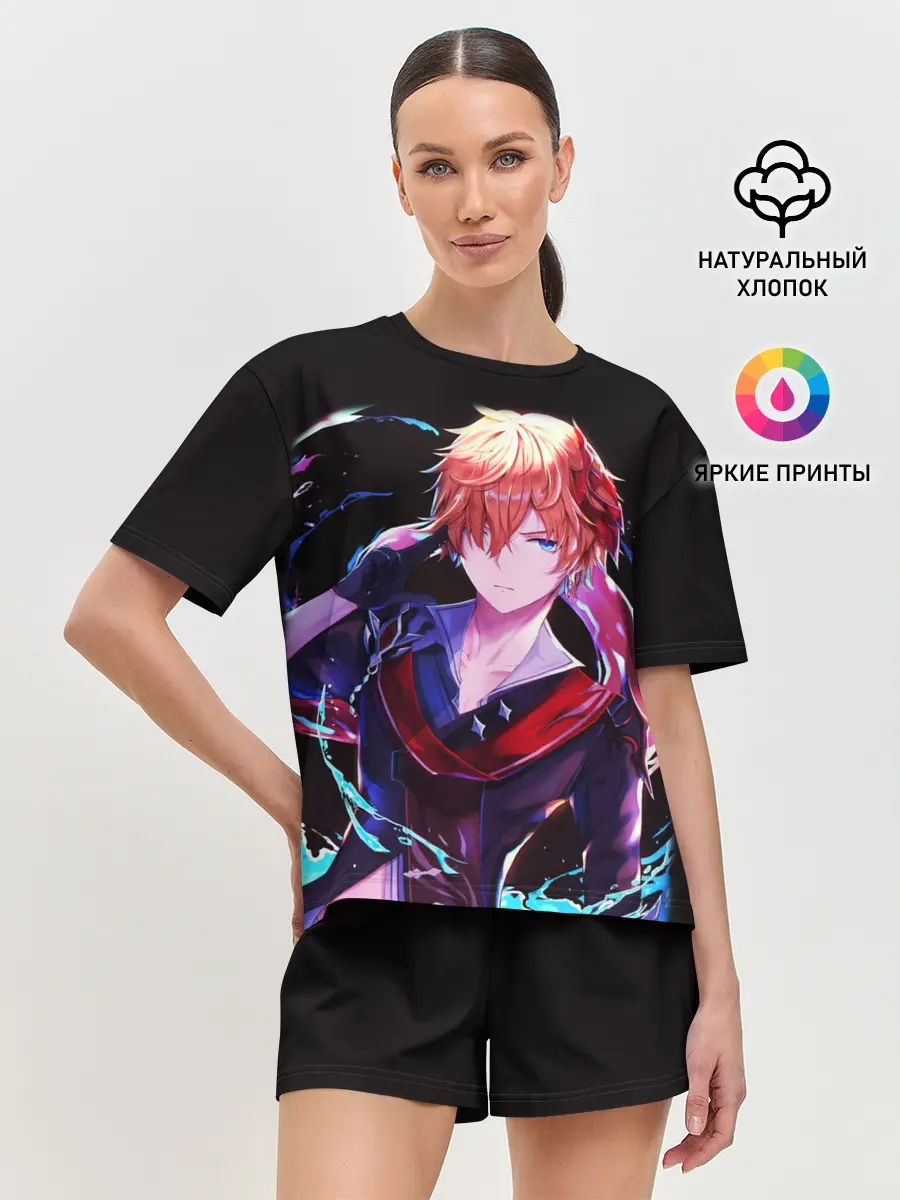 Женская пижама с шортами / ТАРТАЛЬЯ - ИГРА GENSHIN IMPACT