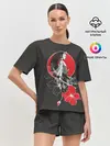 Женская пижама с шортами / Девушка-кошка-самурай