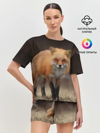 Женская пижама с шортами / Хитрая лисица