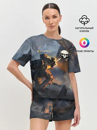 Женская пижама с шортами / Battletech warrior