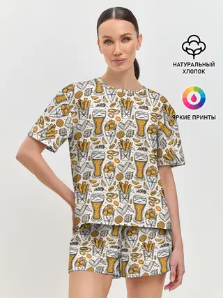 Женская пижама с шортами / Background Beer