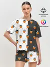 Женская пижама с шортами / FC VALENCIA / ФК ВАЛЕНСИЯ