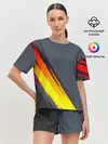 Женская пижама с шортами / Gray Yellow Style
