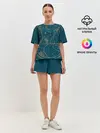 Женская пижама с шортами / КОСМИЧЕСКИЙ ПЕЙЗАЖ. ЗЕМЛЯ