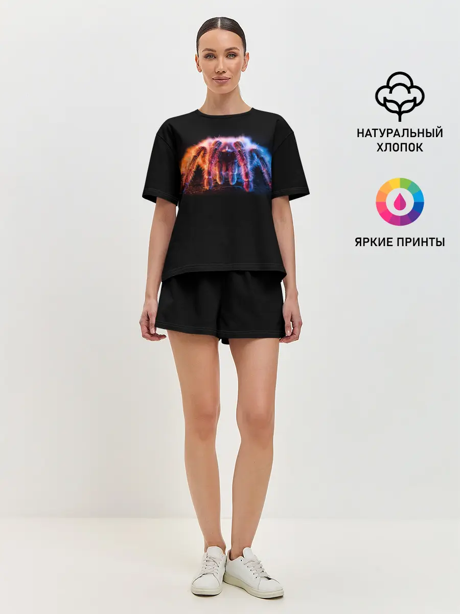 Женская пижама с шортами / НЕОНОВЫЙ ПАУК / NEON