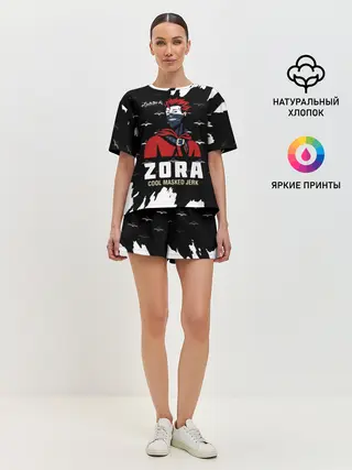 Женская пижама с шортами / ZORA COOL MASKED JERK