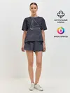 Женская пижама с шортами / Одинокий корабль в море