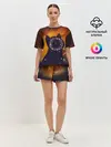 Женская пижама с шортами / Космический кот | Space Cat