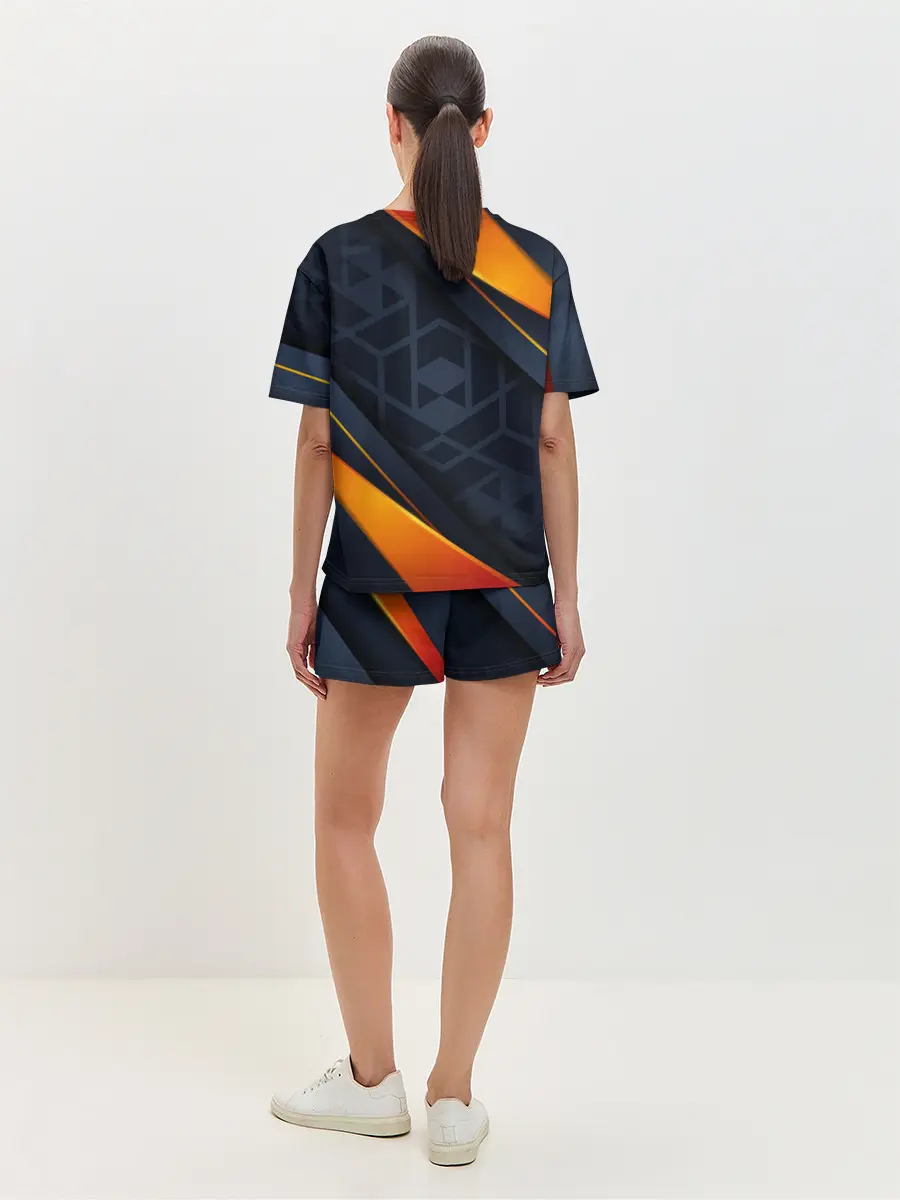 Женская пижама с шортами / BLACK ORANGE