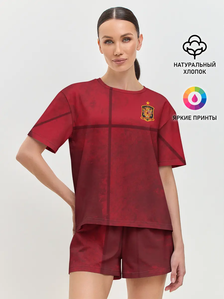 Женская пижама с шортами / форма сборной Испании
