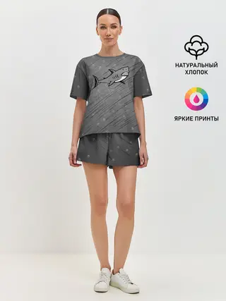 Женская пижама с шортами / Акула