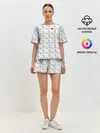 Женская пижама с шортами / Крутые бобры паттерн