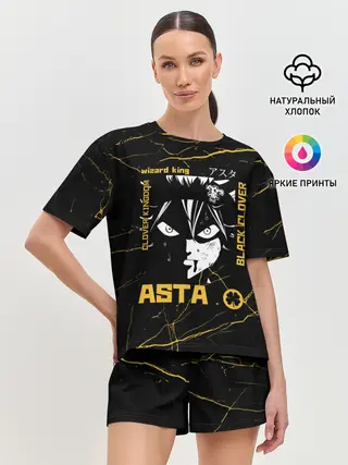 Женская пижама с шортами / Чёрный клевер Черный Аста