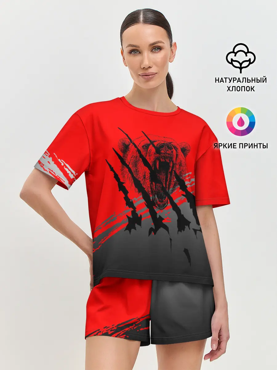 Женская пижама с шортами / Славянские символы