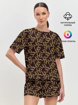 Женская пижама с шортами / Мантра ОМ