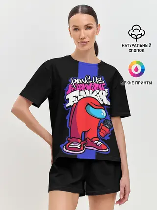 Женская пижама с шортами / Among Us FNF