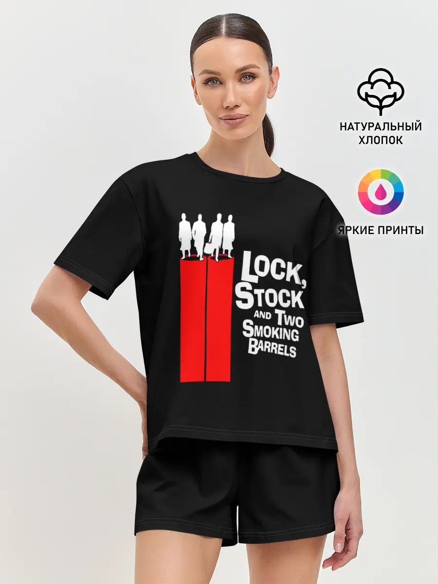 Женская пижама с шортами / Карты деньги два ствола