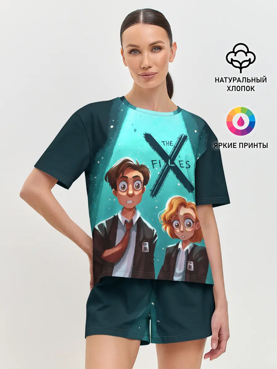 Женская пижама с шортами / Fox Mulder and Dana Scully