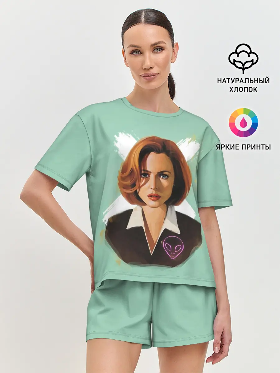 Женская пижама с шортами / Дана Скалли