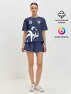 Женская пижама с шортами / Канте в стиле формы Франции