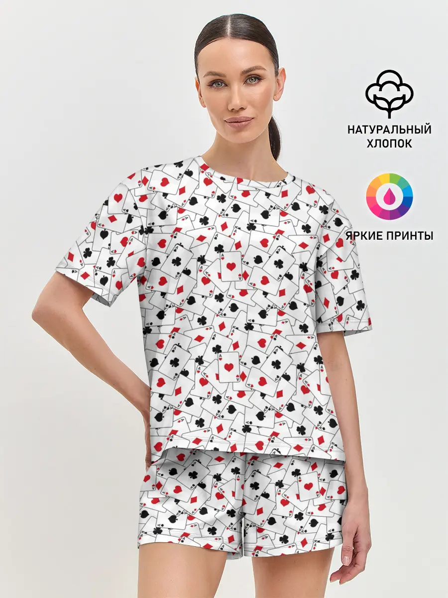 Женская пижама с шортами / Тузы