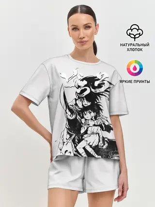 Женская пижама с шортами / Хяккимару и Дороро