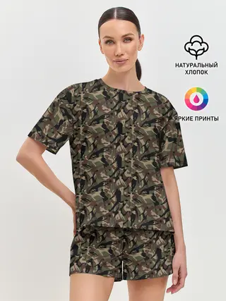 Женская пижама с шортами / Футбол