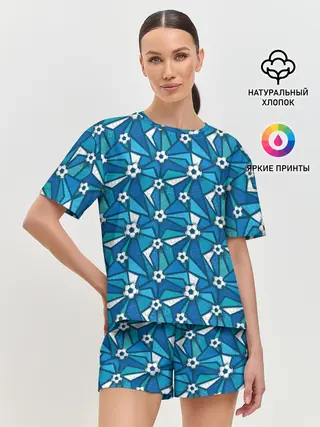 Женская пижама с шортами / Футбол