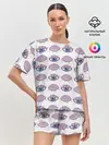 Женская пижама с шортами / Глаза фиолетовые