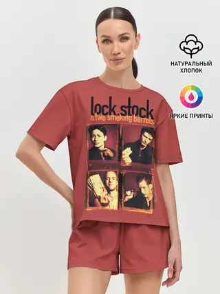 Женская пижама с шортами / Карты, деньги, два ствола.