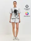 Женская пижама с шортами / Из стены смотрит на Эрена