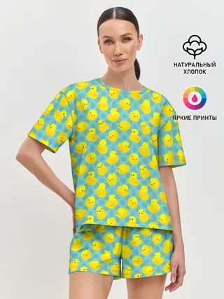 Женская пижама с шортами / Уточка