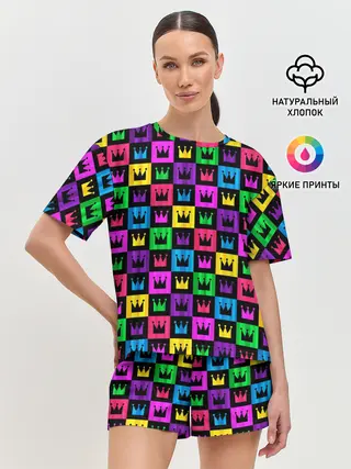 Женская пижама с шортами / Король
