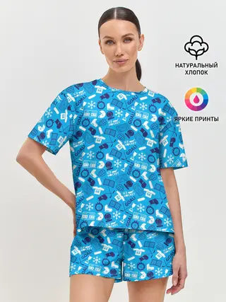 Женская пижама с шортами / Хоккей