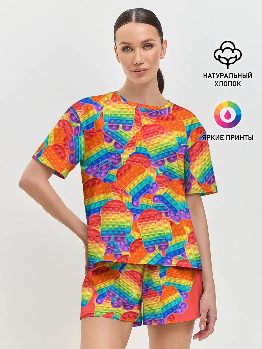 Женская пижама с шортами / Pop it Among Us