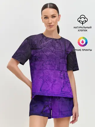 Женская пижама с шортами / Египет 3D