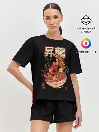 Женская пижама с шортами / Лапша Кена